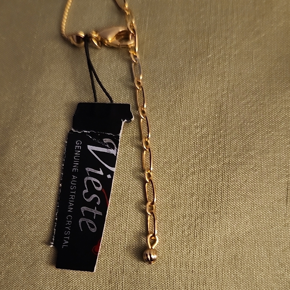 Vieste Gold and Brown Layered Necklace with Modern Design - Picture 2 of 10